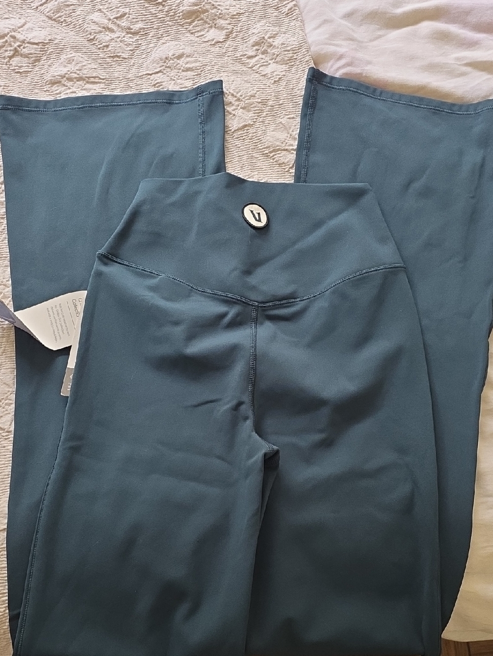 Vuori Teal High-Rise Flare Leggings